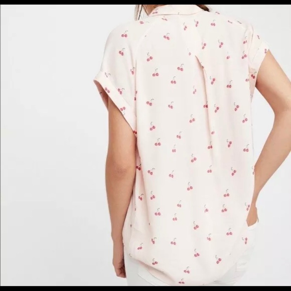 Free People Rails cherry top, size M - Picture 3 of 6